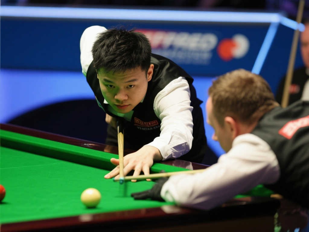 斯诺克世锦赛1／4决赛：赵心童首阶段强势领先韦克林6-2